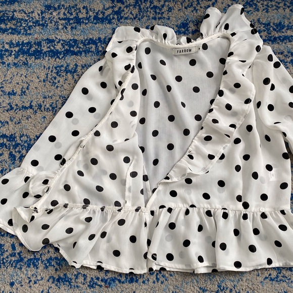 FARROW POLKA DOT BELL SLEEVE TOP - Picture 3 of 3